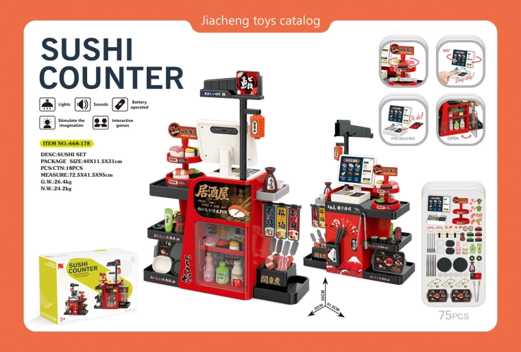 Sushi preparation stand for kids – 75 pieces