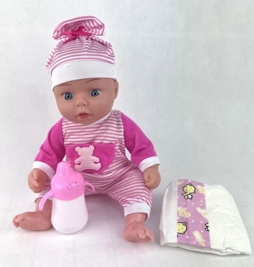 Interaktivna punčka 34 cm, pije in lula
