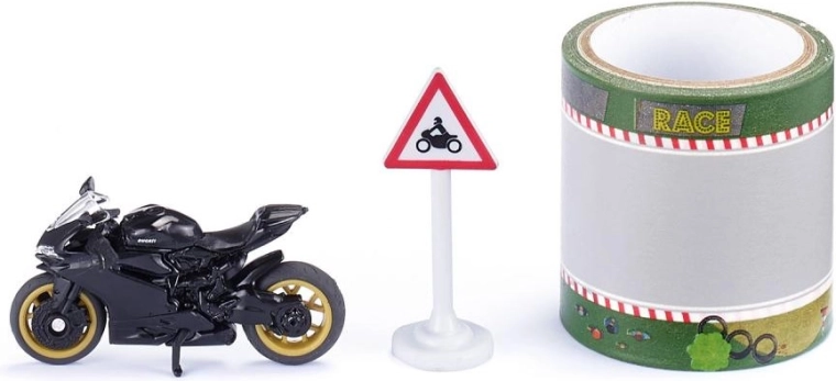 Siku komplet motocikel Ducati Panigale 1299 s trakom dirkalne steze