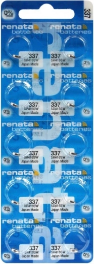 Gumbna baterija RENATA 337 SR416SW 1,55 V, 8,3 mAh – pakiranje 10 kos