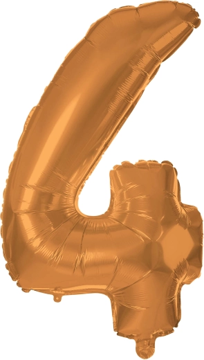 Folijski balon številka 4, 30 cm, bronast Toro