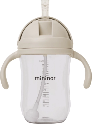Mininor steklenička s slamico iz tritana 330 ml cloudy morning