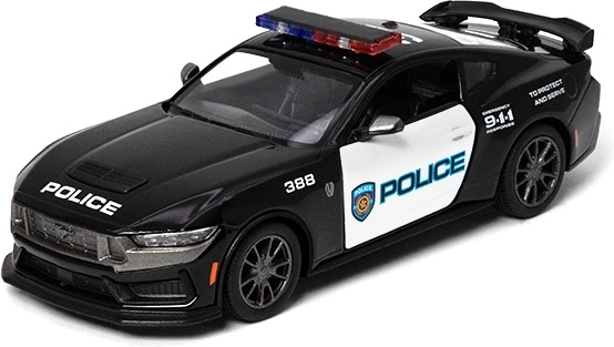 Kovinski model Ford Mustang Dark Horse 2024 policijska izdaja 1:43, črna