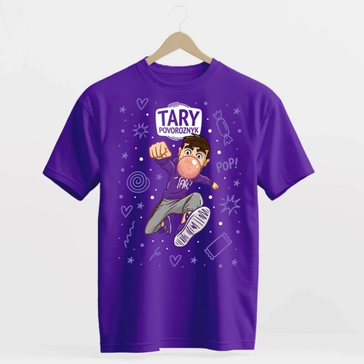Tary Povoroznyk Žvejka Tropical purple T-shirt 152–158