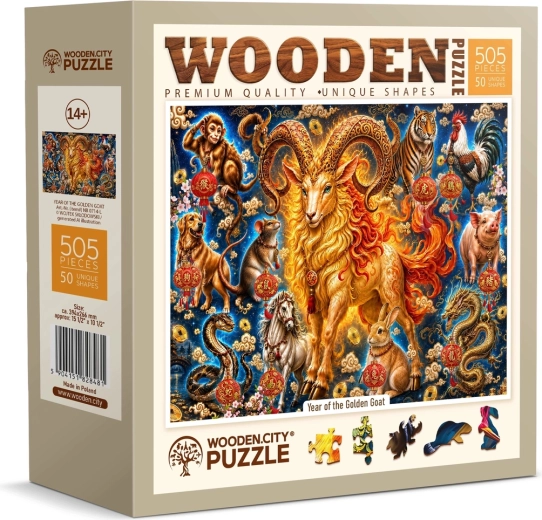 WOODEN CITY lesena sestavljanka Leto zlate koze, 505 koščkov