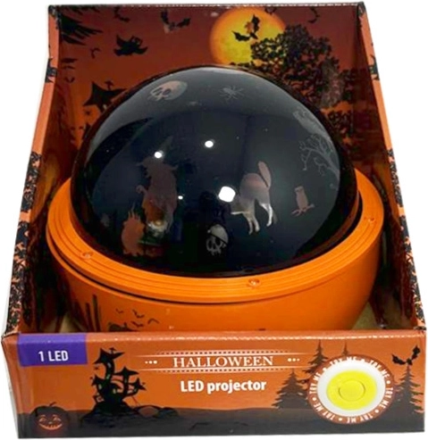 Vsesvetlobni halloween projektor s tihim vrtenjem, LED, 16 × 13,5 cm