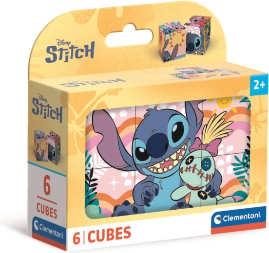 Set kubus kock DISNEY STITCH – 6 delov od Clementoni