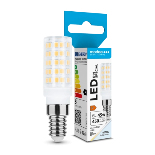 Modee Lighting LED keramična žarnica E14 4,3 W hladno bela 360°