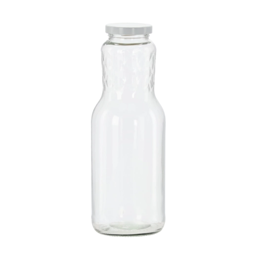 Steklenica iz stekla 1 l z kovinskim navojnim pokrovčkom