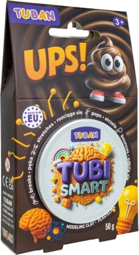 Plastelin Tubi Smart rjav z bleščicami 50 g