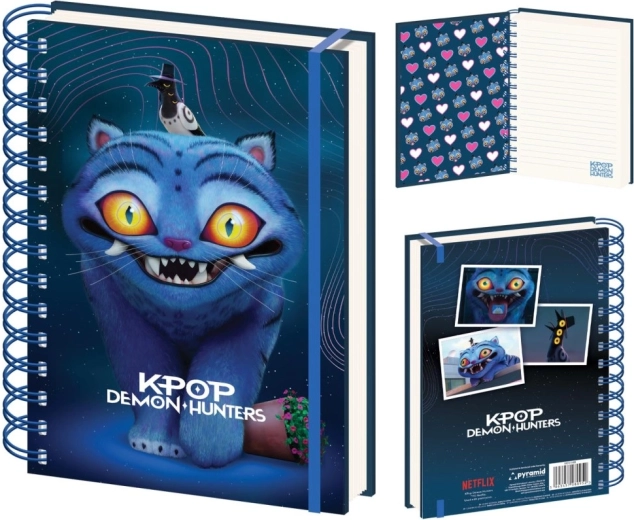 Lentikularni črtasti blok A5 K-pop Demon Hunters z motivom tigrčka Derpy