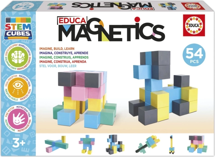 EDUCA magnetna sestavljanka Magnetics STEM kocke, 54 delov