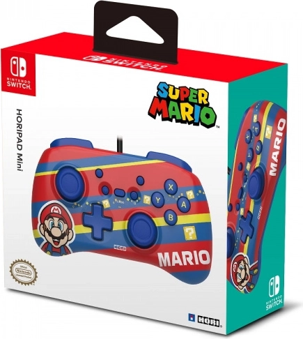 Kompaktni žični krmilnik HORIPAD Mini za Nintendo Switch Super Mario – Rdeča