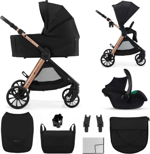 Kombinirani otroški voziček Kinderkraft Vesto 2 3v1 black