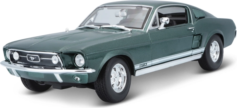 Model avtomobila Maisto Ford Mustang GTA Fastback 1967 1:18 zelen kovinski