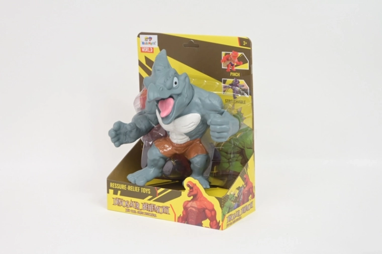 Behemoth mehak plišasti dinozaver siv