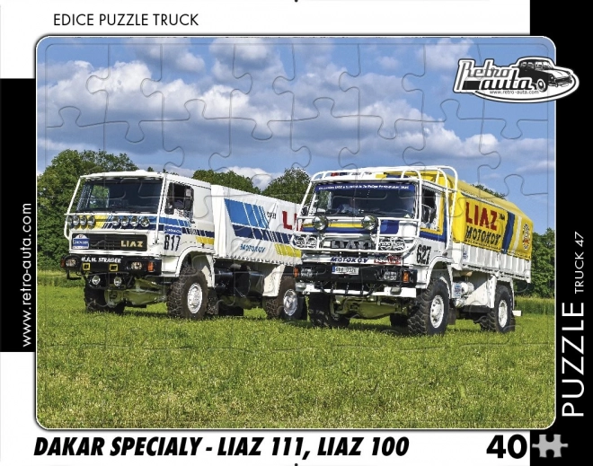 RETRO-AUTA sestavljanka TRUCK Dakar speciali LIAZ 111 in LIAZ 100 – 40 koščkov