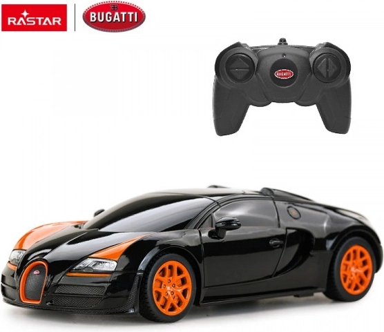 R/C avtomobil Bugatti Grand Sport Vitesse v črni barvi v merilu 1:24