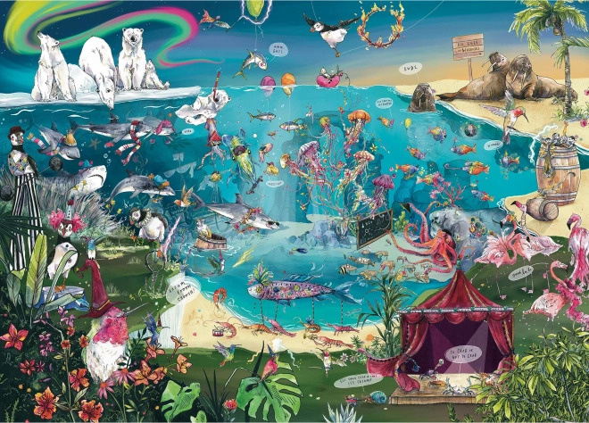 Sestavljanka Družba živali 1000 koščkov GIBSONS