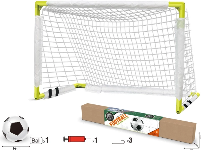 Otroški nogometni gol z žogo in tlačilko 90 cm