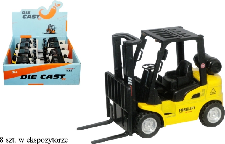 Voziček viličar – plastično-kovinski model s pogonom pull-back