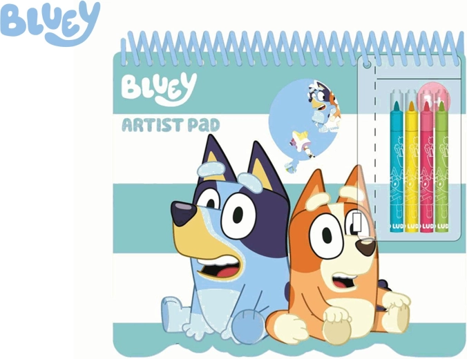 Bluey komplet pobarvank s šablonami, nalepkami in flomastri
