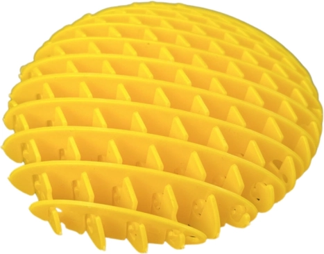 Antistresna fidget igrača rumena 10 cm