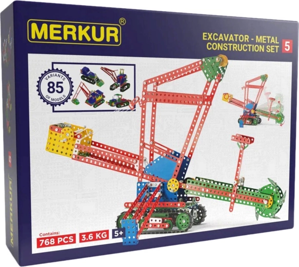 Merkur 5 velika kovinska konstrukcijska igrača s 768 deli