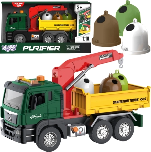 Woopie Garbage Truck with Crane and Waste Sorting