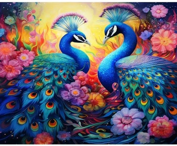 Diamantno slikanje – Pavljí zmenek 30 × 40 cm