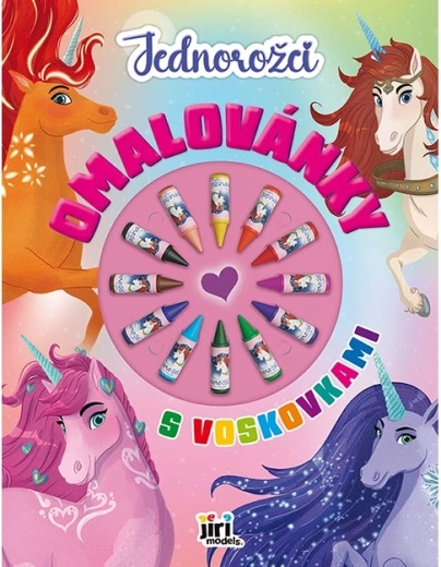 Pobarvanka z voščenkami – samorogi
