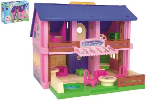 Plastična hiška za punčke 37 cm Play House s priborom