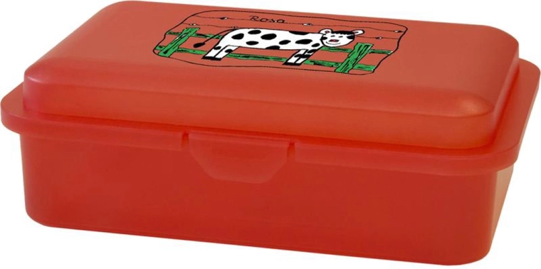 Plastična škatla za malico s potiskom 16 × 11 × 5,5 cm