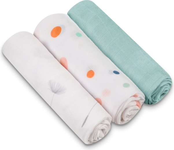 Lionelo bambusove muslinaste pleničke 3 kosi Dot