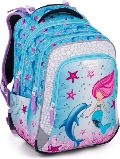 Bagmaster LUMI 24 A school backpack mermaid