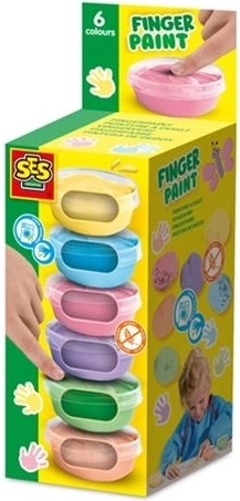 SES Creative pastelne prstne barve 6 kosov (45 ml)