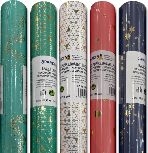 Darilni papir 200 × 70 cm – več motivov