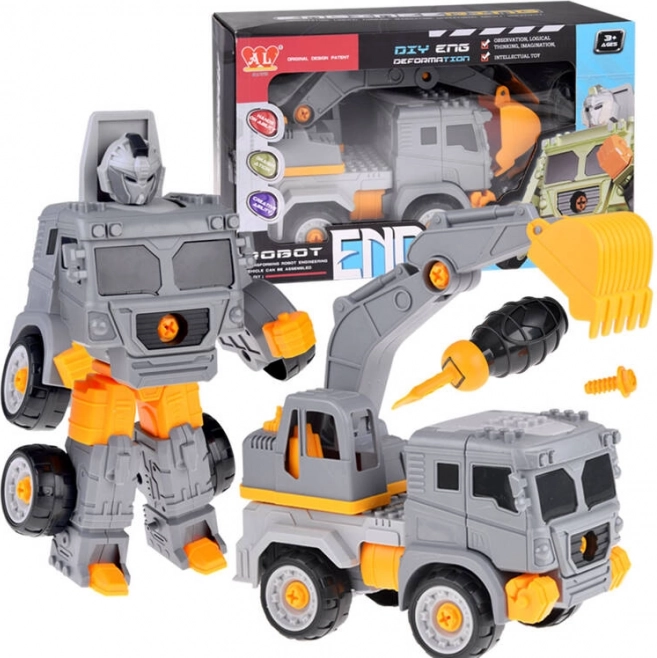 Super gradbeni avto-robot 2v1 – Bager