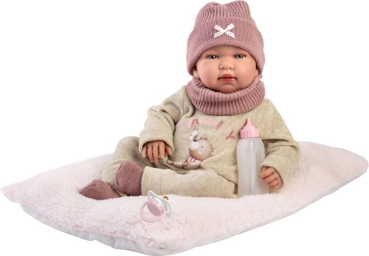 Llorens New born realistická novorojenčkasta punčka z zvoki 44 cm