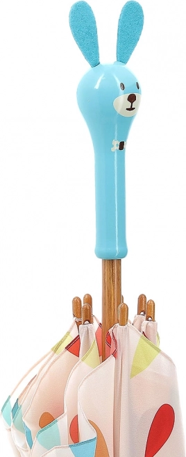 Otroški dežnik z lesnim ročajem zajček Raoul VILAC