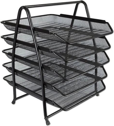 Metal five-drawer box Concorde, black