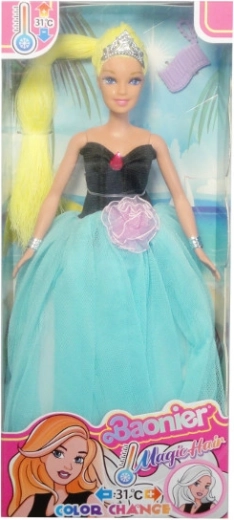 Punčka z dolgimi lasmi, ki na soncu spreminjajo barvo