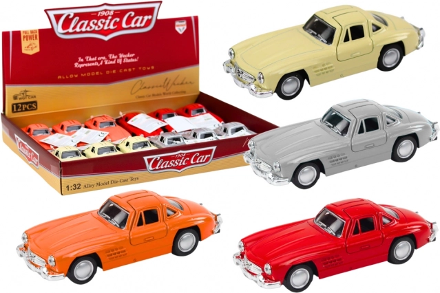 Klasičen kovinski avto 1:32 z odpirajočimi se vrati in vztrajnikom