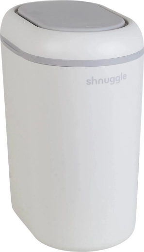 Shnuggle Eco Touch koš za plenice bel/siv
