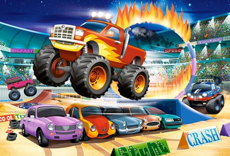 Sestavljanka 40 Maxi Skakajoči Monster Truck