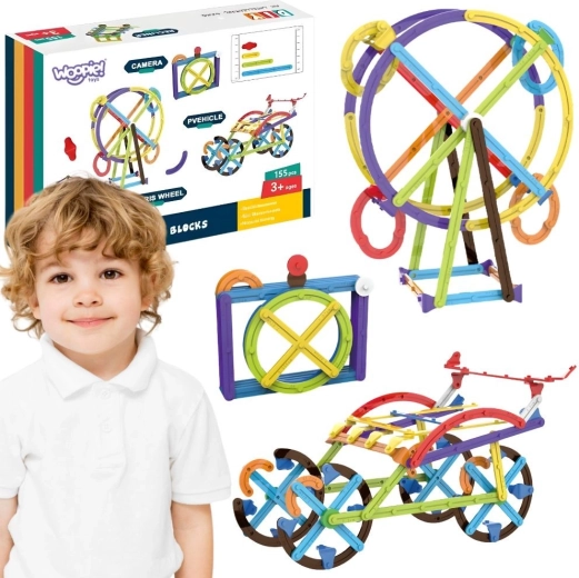 Woopie matematični 3D izobraževalni konstrukcijski set 155 delov