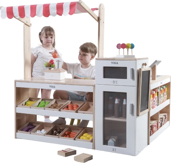 Viga lesena trgovina supermarket XXL