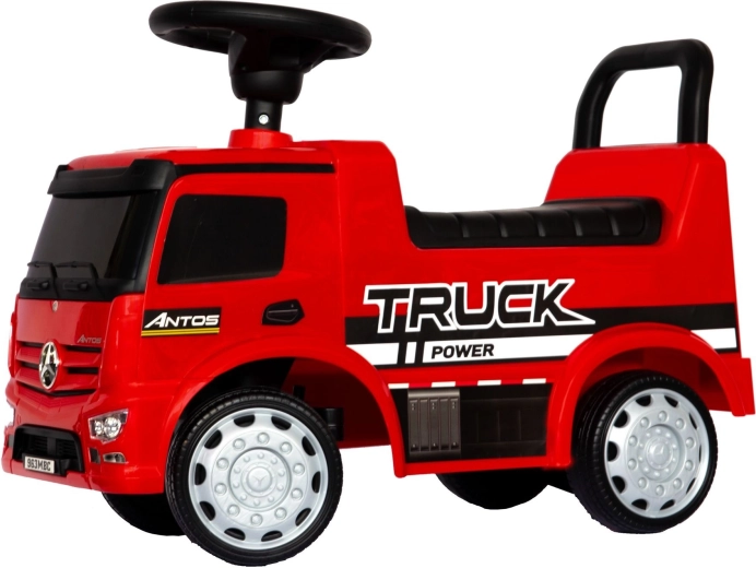Mercedes‑Benz Antos otroški poganjalec (truck) z zvokom in lučmi, rdeč