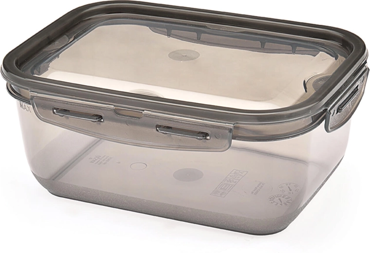 Pravokotna posoda CADENZA 2 l s klik zapiranjem, dimno prosojna