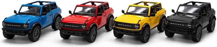 Kovinski model Ford Bronco 2022 z vzmetnim pogonom